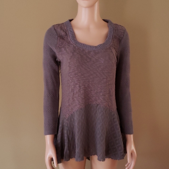 Anthropologie Meadow Rue cotton blend top S